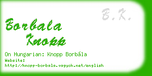 borbala knopp business card