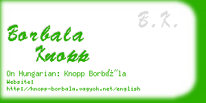 borbala knopp business card